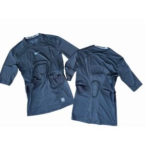 NIKE Pro Hyperstrong Compression 4 Pad Football Jersey Lot  2 Shirts Sz L Padded